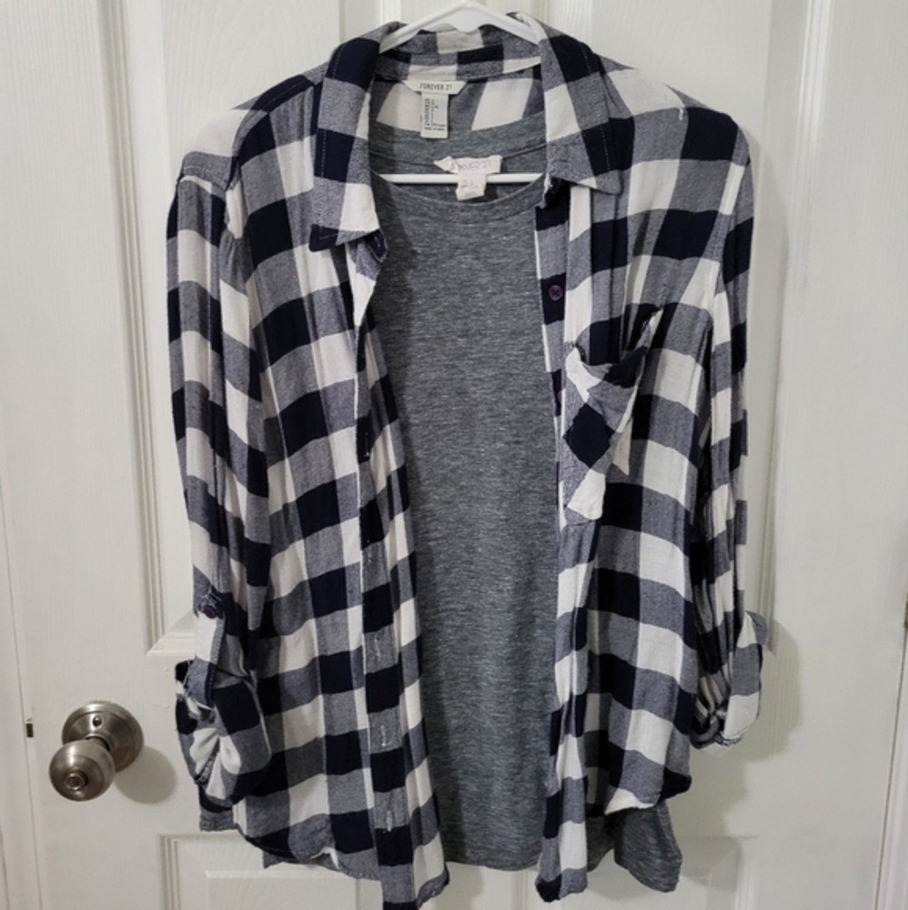 Flannel and undershirt